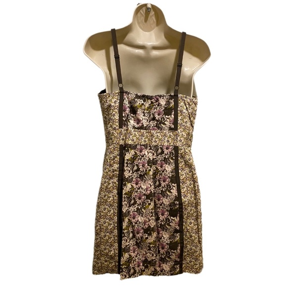 Forever 21 Boho Mini Short Dress Floral Paisley Festival Front Zipper Size M - Picture 2 of 4